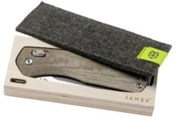 The James Brand The Carter XL, OD Green Micarta, Stainless Pocket Knife JAKN116127-00 -Chic Knife Store JAKN116127 00 08 the james brand