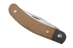 Jack Wolf Javelina Jack, JAVEL-01-NAT, Natural Canvas Micarta Slipjoint Pocket Knife -Chic Knife Store JW JAVEL 01 NAT 06 jackwolf