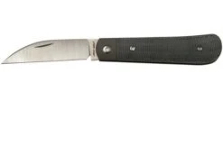 Jack Wolf Laid Back Jack, Black Canvas Micarta LAIDB-01-BLK Slipjoint Pocket Knife