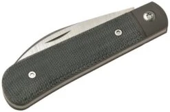 Jack Wolf Laid Back Jack, Black Canvas Micarta LAIDB-01-BLK Slipjoint Pocket Knife -Chic Knife Store JW LAIDB 01 BLK 06 jackwolf