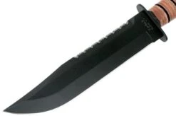 KA-BAR Big Brother 2217 Partially Serrated, Fixed Knife, Leather Sheath -Chic Knife Store KA2217 03 ka bar