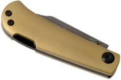 Kansept Wedge K2026BB1 Damascus, Brass Pocket Knife, Nick Swan Design -Chic Knife Store KSK2026BB1 04 kansept