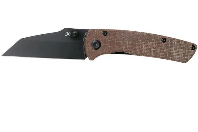 Kansept Main Street T1015A4 Black, Brown Micarta Pocket Knife, Dirk Pinkerton Design 3 Kansept Main Street T1015A4 Black, Brown Micarta Pocket Knife, Dirk Pinkerton Design