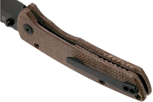 Kansept Main Street T1015A4 Black, Brown Micarta Pocket Knife, Dirk Pinkerton Design 7 Kansept Main Street T1015A4 Black, Brown Micarta Pocket Knife, Dirk Pinkerton Design - Image 5