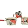 Knivesandtools Enamel Set E-SET-01, Mugs 8 Cm, 10 Cm & Saucepan 14 Cm, Enamel Crockery -Chic Knife Store KT E SET 01 01 kato