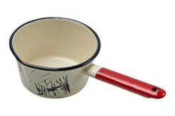 Knivesandtools Enamel Saucepan E-SP14-01, 14 Cm, Enamel Sauce Pan -Chic Knife Store KT E SP14 01 04 kato