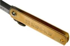 Higonokami Pocket Knife 5 Cm HIGO75BRS, SK-carbon Steel, Brass -Chic Knife Store KT HIGO75BRS 06 higonokami