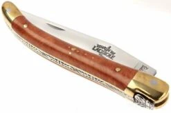 Forge De Laguiole - Natural Wood Folder, 3 Inch, Briarwood -Chic Knife Store LA129BR 03 forge de laguiole vouwmes la129br d3