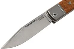 LionSteel BestMan BM1 CVN Natural Canvas Micarta Slipjoint Pocket Knife -Chic Knife Store LI BM1 CVN 03 lionsteel