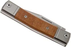 LionSteel BestMan BM1 CVN Natural Canvas Micarta Slipjoint Pocket Knife -Chic Knife Store LI BM1 CVN 04 lionsteel