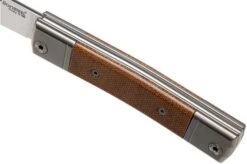 LionSteel BestMan BM1 CVN Natural Canvas Micarta Slipjoint Pocket Knife -Chic Knife Store LI BM1 CVN 07 lionsteel