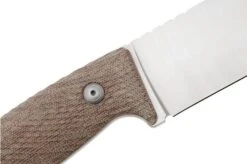 LionSteel M3 M3-CVN Natural Canvas Micarta Fixed Knife -Chic Knife Store LI M3 CVN 05 lionsteel