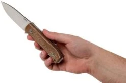 LionSteel M4-CVN M390, Natural Canvas Micarta -Chic Knife Store LI M4 CVN 06 lionsteel