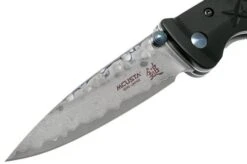 Mcusta MC-161D Fusion, Black, Handle/blade: Black Aluminium And Damascus -Chic Knife Store MC161D 03 mcusta v201909