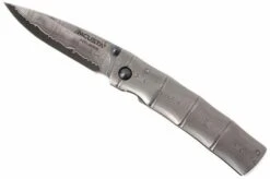 Mcusta MC-33D Shinra Take Folding Knife, Handle/blade: Damascus And Damascus