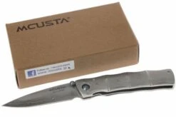 Mcusta MC-33D Shinra Take Folding Knife, Handle/blade: Damascus And Damascus -Chic Knife Store MC33D 07 mcusta take damast mc33d d8
