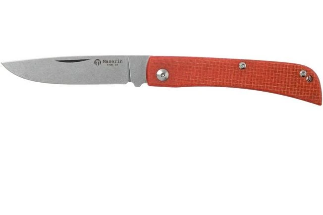 Maserin Scout Red Micarta Pocket Knife, 163-MR 3 Maserin Scout Red Micarta Pocket Knife, 163-MR