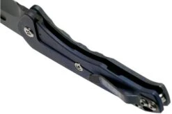 Medford Praetorian Slim, S35VN PVD, Drop Point, Faced & Flamed Blue Handles Pocket Knife -Chic Knife Store MF 20 PS 02 05 medford