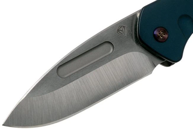 Medford Swift Framelock, S35VN Tumbled Drop Point, Alu Blue Handles, Flamed HW Pocket Knife 5 Medford Swift Framelock, S35VN Tumbled Drop Point, Alu Blue Handles, Flamed HW Pocket Knife - Image 3