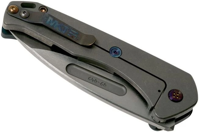 Medford Swift Framelock, S35VN Tumbled Drop Point, Alu Blue Handles, Flamed HW Pocket Knife 6 Medford Swift Framelock, S35VN Tumbled Drop Point, Alu Blue Handles, Flamed HW Pocket Knife - Image 4