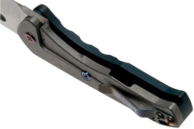 Medford Swift Framelock, S35VN Tumbled Drop Point, Alu Blue Handles, Flamed HW Pocket Knife 7 Medford Swift Framelock, S35VN Tumbled Drop Point, Alu Blue Handles, Flamed HW Pocket Knife - Image 5