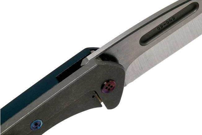 Medford Swift Framelock, S35VN Tumbled Drop Point, Alu Blue Handles, Flamed HW Pocket Knife 8 Medford Swift Framelock, S35VN Tumbled Drop Point, Alu Blue Handles, Flamed HW Pocket Knife - Image 6