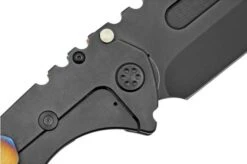 Medford Praetorian T S35VN, PVD Tanto, Faced/Flm Bronze, Tiger Stripes, PVD Hardware Pocket Knife -Chic Knife Store MF 21 PTT 04 05 medford