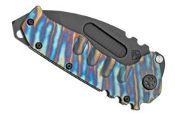 Medford Praetorian T S35VN, PVD Tanto, Faced/Flm Bronze, Tiger Stripes, PVD Hardware Pocket Knife -Chic Knife Store MF 21 PTT 04 07 medford