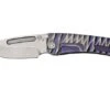 Medford Marauder-H S35VN, Tumbled Drop Point Blade, Violet Lightning Handle, Satin Hardware Pocket Knife -Chic Knife Store MF 22 MH 01 01 medford