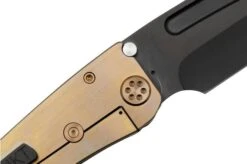 Medford Marauder H S35VN Black PVD Tanto Blade, Titanium Bronze Faced Flat Handle, Bronze Hardware, Pocket Knife -Chic Knife Store MF 23 MH 01 05 medford