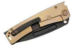 Medford Marauder H S35VN Black PVD Tanto Blade, Titanium Bronze Faced Flat Handle, Bronze Hardware, Pocket Knife -Chic Knife Store MF 23 MH 01 07 medford