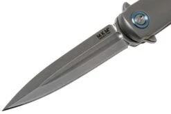 MKM Flame Dagger FL02-TSW Sandblasted Titanium Pocket Knife, Michael Zieba Design -Chic Knife Store MMK FL02 TSW 03 mkm knives