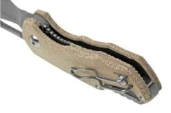 MKM Isonzo FX03M-2NC Cleaver M390, Natural Canvas Micarta Pocket Knife, Jesper Voxnaes Design -Chic Knife Store MMK FX03M 2NC 04 mkm