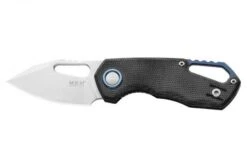 MKM Isonzo FX03M-3BC Clippoint M390, Black Canvas Micarta Pocket Knife, Jesper Voxnaes Design