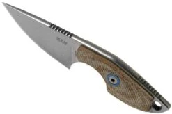 MKM Mikro 1 Drop, Stonewashed Natural Canvas Micarta Neck Knife, Jesper Voxnaes Design -Chic Knife Store MMK MR01 NC 04 mkm knives