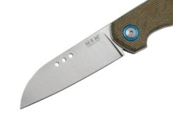MKM Root RT-GC Satin Green Canvas Micarta Pocket Knife, Jens Anso Design -Chic Knife Store MMK RT GC 03 mkm