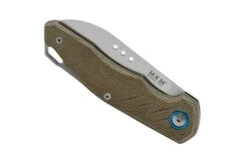 MKM Root RT-GC Satin Green Canvas Micarta Pocket Knife, Jens Anso Design -Chic Knife Store MMK RT GC 06 mkm