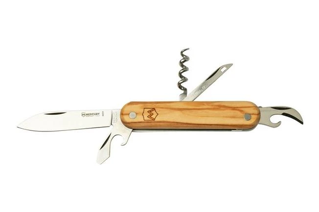 Mercury Multi-Tool Knife 913-6SLC Olive Wood, Saw, 6 Functions, Pocket Knife 3 Mercury Multi-Tool Knife 913-6SLC Olive Wood, Saw, 6 Functions, Pocket Knife