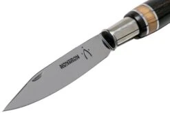 Nontron No. 25 Nickel Silver Turning Ferrule, Marquetry Ebony Olivewood, Ball Shape NN25BOEBOL Pocket Knife -Chic Knife Store NN25BOEBOL 03 nontron
