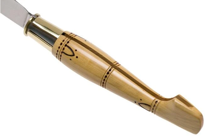 Nontron No. 25 Turning Ferrule, Boxwood, Clog Shape NN25 Pocket Knife 7 Nontron No. 25 Turning Ferrule, Boxwood, Clog Shape NN25 Pocket Knife - Image 5