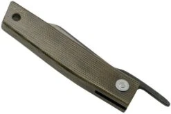 Ohta FK5 Higonokami-pocket Knife, Green Canvas Micarta -Chic Knife Store OHTA OFF FK5 M G 04 ohta knives