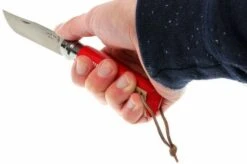 Opinel Trekking Pocket Knife No. 08, Red -Chic Knife Store OPT001705 05 opinel trekking opt001705 d5