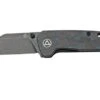 QSP Knife Penguin Mini QS130XS-D2, Blackwashed 14C28N, Blue Shredded Carbon Fibre Pocket Knife -Chic Knife Store QS130XS D2 01 qsp