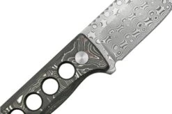 QSP Knife Canary QS141-E Damascus, Aluminium Foil Carbon Fibre, Neck Knife -Chic Knife Store QS141 E 05 qsp
