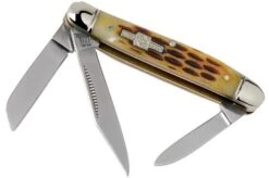 Rough Ryder Small Stockman Amber Bone RR194 Slipjoint Pocket Knife