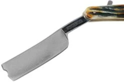 Rough Ryder Folding Razor Cinnamon Stag RR2159 Damascus Straight Razor -Chic Knife Store RY2159 03 rough ryder