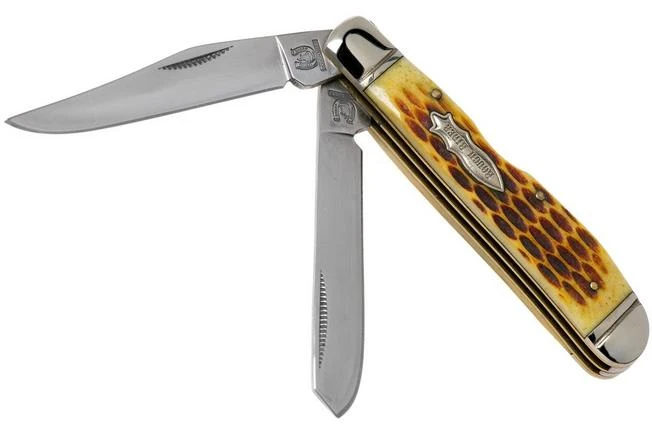 Rough Ryder Mini Trapper Amber Bone RR948 Slipjoint Pocket Knife 3 Rough Ryder Mini Trapper Amber Bone RR948 Slipjoint Pocket Knife
