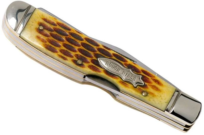 Rough Ryder Mini Trapper Amber Bone RR948 Slipjoint Pocket Knife 6 Rough Ryder Mini Trapper Amber Bone RR948 Slipjoint Pocket Knife - Image 4