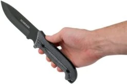 Schrade Frontier 5" Fixed Blade SCHF51M Micarta, 1095 Carbon Steel, Fixed Knife With Sharpening Stone & Firesteel -Chic Knife Store SCHF51M 06 schrade