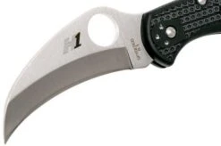 Spyderco Tasman Salt 2 C106PBK2 Plain Edge Pocket Knife, Black -Chic Knife Store SPC106PBK2 03 spyderco spc106pbk2 03